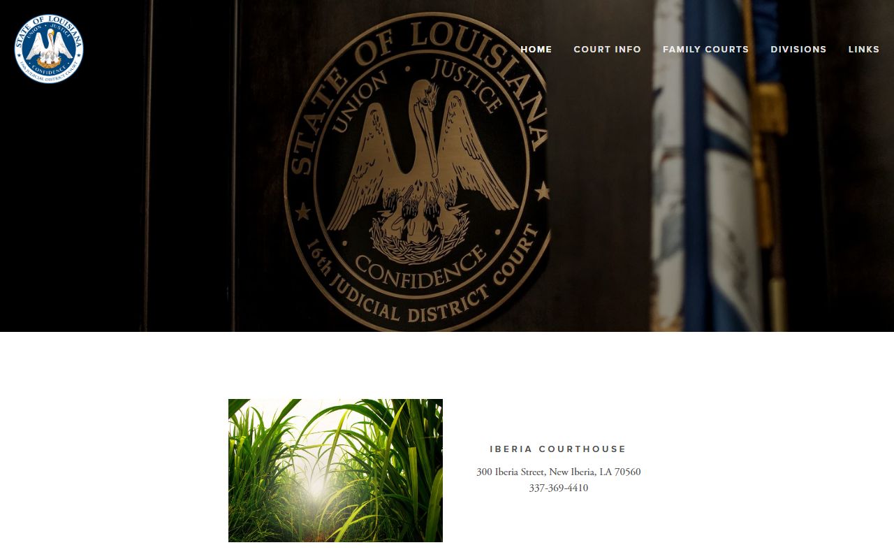 St. Mary Parish District Court records 16th Judicial District Court homepage