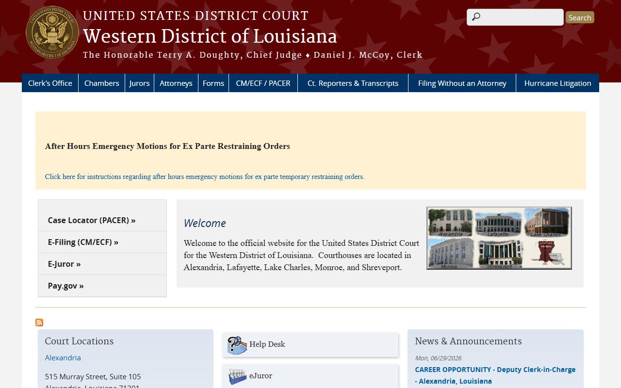 St. Mary Parish federal court records Western District of Louisiana