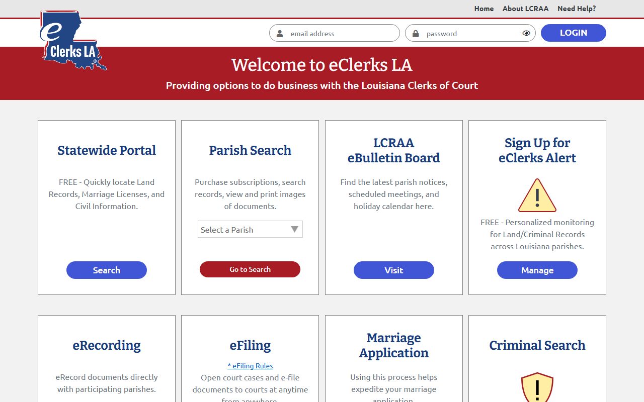 St. Mary Parish traffic court records and eClerks portal